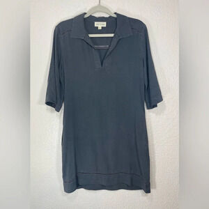 Cloth & Stone Tencel Lyocell Gray Tunic Mini Dress With Pockets Women’s XS